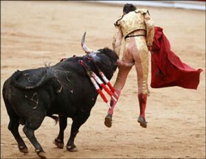 sports-injuries-matador-gored-in-butt