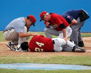 summertime sports Injury baseball